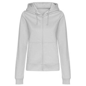 Awdis Womens/Ladies Full Zip Hoodie / Heather Grey